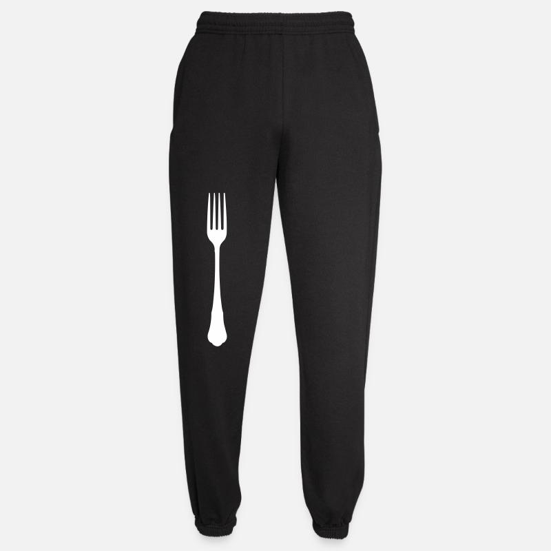 Minimalistische Gabel silhouette - Unisex Jogginghose - Schwarz