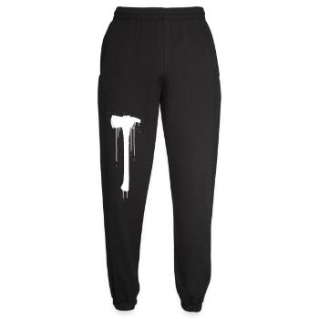 Vecteur de chute de graffiti de hache des pompiers - Pantalon de jogging unisexe - noir - Devant - AI Model Female 172 light (172cm)