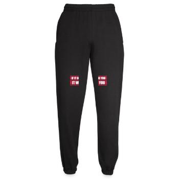 Workout Fitness Motivation Quote - Unisex Joggers - black - Front - AI Model Female 172 light (172cm)