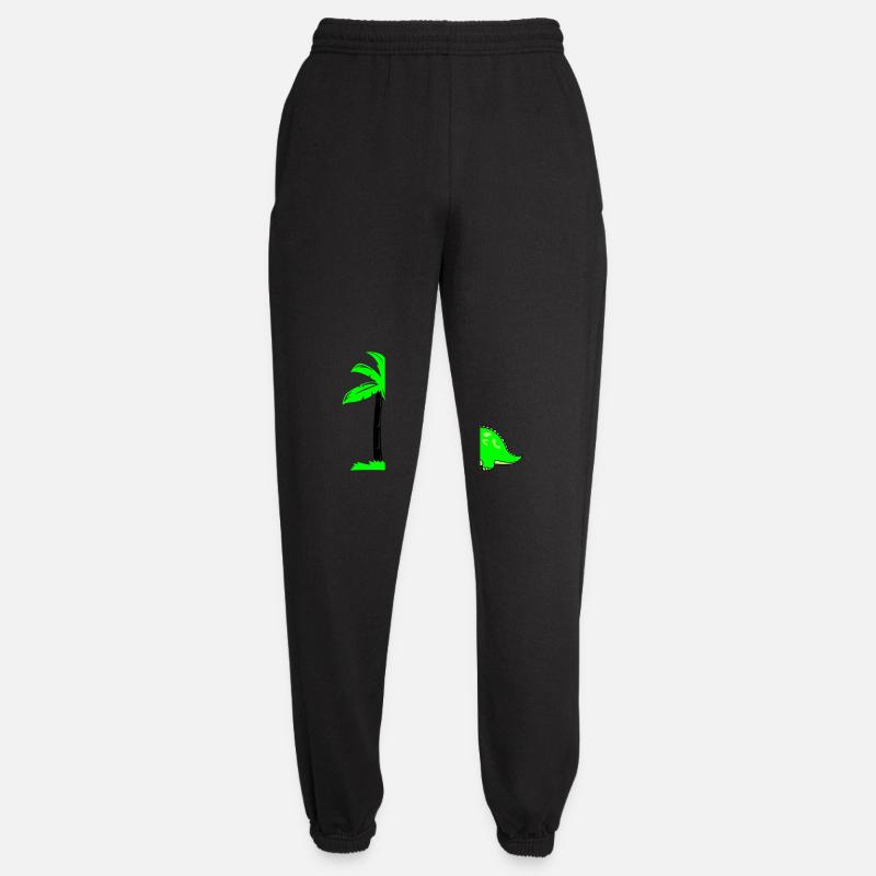 Dinosaur Palm Tree 02 - Unisex Joggers - black