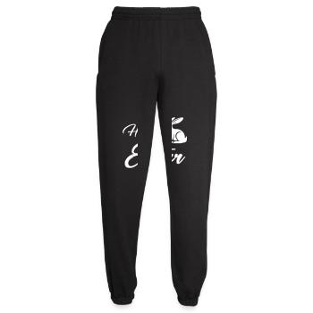 hase happy easter - Unisex Jogginghose - Schwarz - Vorne - AI Model Female 172 light (172cm)