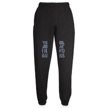I have two daughters - Unisex Jogginghose - Schwarz - Vorne - AI Model Female 172 light (172cm)