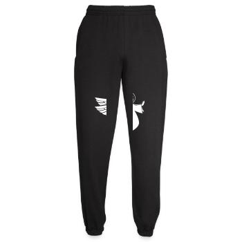 Angel white - Unisex Joggers - black - Front - AI Model Female 172 light (172cm)