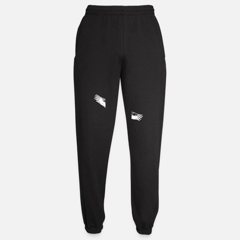 Heron bird in flight - Unisex Joggers - black