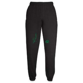 Anna Nom Prénom Motif tulipe - Pantalon de jogging unisexe - noir - Devant - AI Model Female 172 light (172cm)