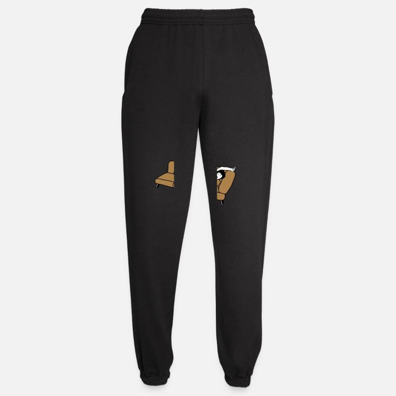 Schlafender Mann Couch - Unisex Jogginghose - Schwarz