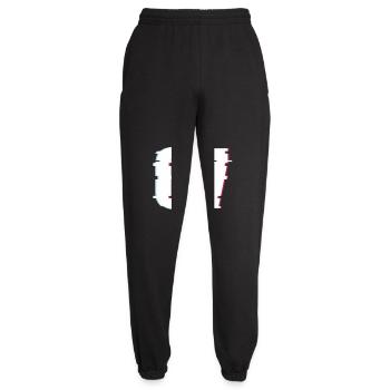 07 Sieben 7 Seven Zahl Effekt Verzerrt Nummer - Unisex Jogginghose - Schwarz - Vorne - AI Model Female 172 light (172cm)
