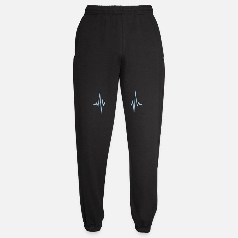 Heartbeat atom pulse - Unisex Joggers - black