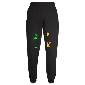 krabbe sonne palme - Unisex Jogginghose - Schwarz - Vorne - AI Model Female 172 light (172cm)