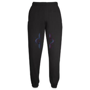 3d atom molecule research science student wi - Unisex Joggers - black - Front - AI Model Female 172 light (172cm)