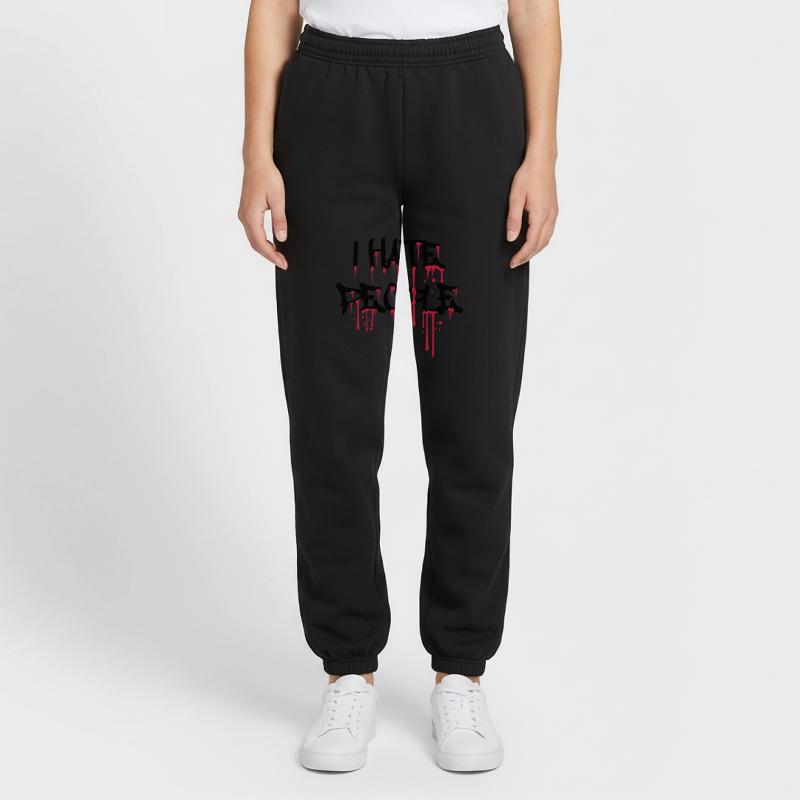 cool i hate people text graffiti spray drops blu Unisex Joggers