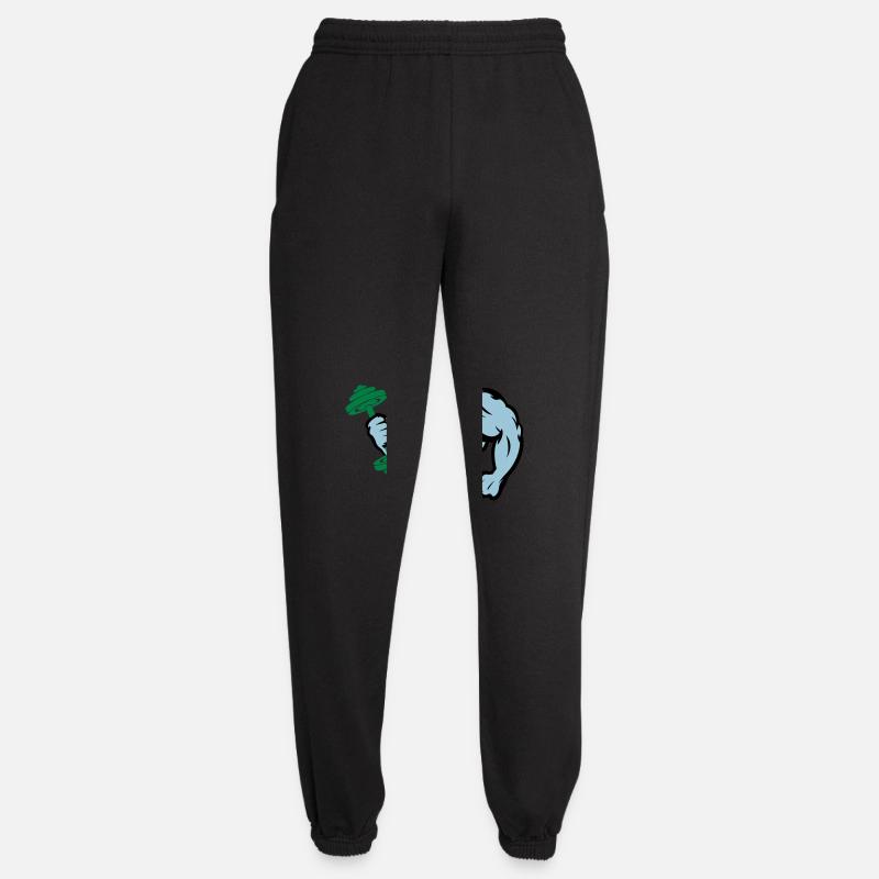 Bodybuilder Jaguar Dumbbell - Unisex Joggers - black
