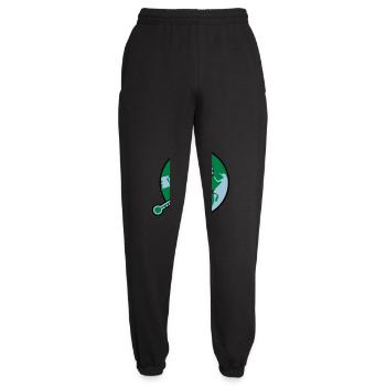 earth sick virus bacteria thermometer humanity - Unisex Joggers - black - Front - AI Model Female 172 light (172cm)
