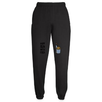 Happy as a Seagull - Unisex Jogginghose - Schwarz - Vorne - AI Model Female 172 light (172cm)