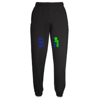 Eat Sleep Rave Repeat Essen Schlafen Raven Spruch - Unisex Jogginghose - Schwarz - Vorne - AI Model Female 172 light (172cm)
