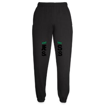 jesus saves - Unisex Joggers - black - Front - AI Model Female 172 light (172cm)