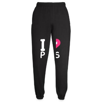I Love Pigs Heart Piggy Silhouette Love - Unisex Joggers - black - Front - AI Model Female 172 light (172cm)