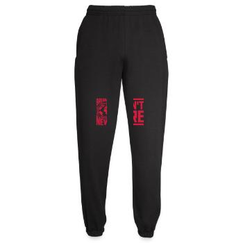 Breaking news don't care - Unisex Jogginghose - Schwarz - Vorne - AI Model Female 172 light (172cm)