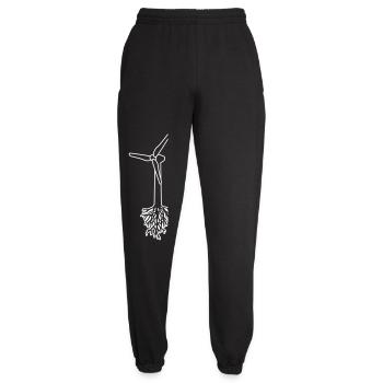 Think Green Energy – Environment Wind Power Green Electricity - Unisex Joggers - black - Front - AI Model Female 172 light (172cm)