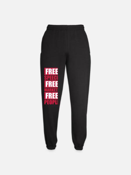 Mercati della libertà di parola, Popolari, Libertà Libertaria, Logo - Pantaloni sportivi unisex - nero