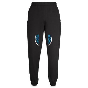 Musik Noten Notenschlüssel Lorbeerkranz - Unisex Jogginghose - Schwarz - Vorne - AI Model Female 172 light (172cm)