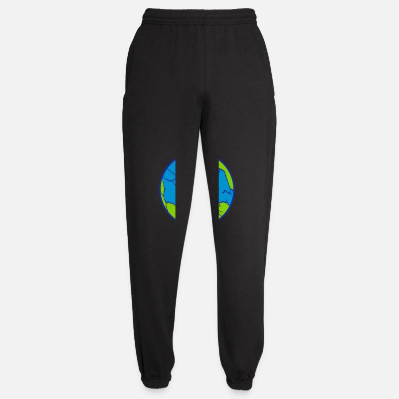 Planet Ball Cracks Pattern - Unisex Joggers - black