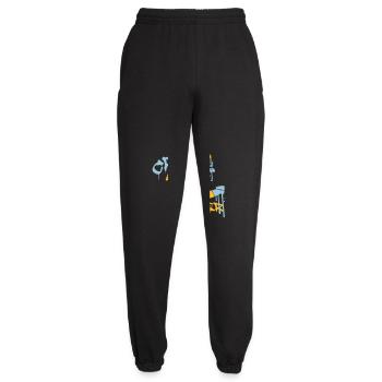Segeln Crew Member Anker Graffiti Spray Tropfen - Unisex Jogginghose - Schwarz - Vorne - AI Model Female 172 light (172cm)