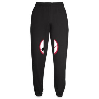 Raven Sitting Forbidden Rod Rope Sign Note - Unisex Joggers - black - Front - AI Model Female 172 light (172cm)