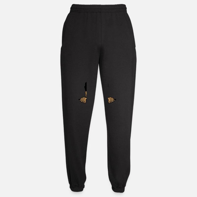 Mann hinter Mauer - Unisex Jogginghose - Schwarz