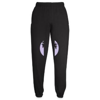 Deux Palmiers Île Soleil Coucher De Soleil Rond Rose - Pantalon de jogging unisexe - noir - Devant - AI Model Female 172 light (172cm)