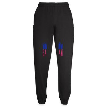 Sailing Team Ship Sun Palm Trees Sunset - Unisex Joggers - black - Front - AI Model Female 172 light (172cm)