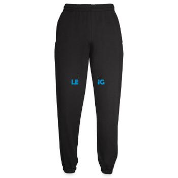 never stop learning quote - Unisex Joggers - black - Front - AI Model Female 172 light (172cm)