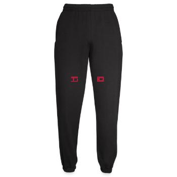 Red bars techno - Unisex Joggers - black - Front - AI Model Female 172 light (172cm)