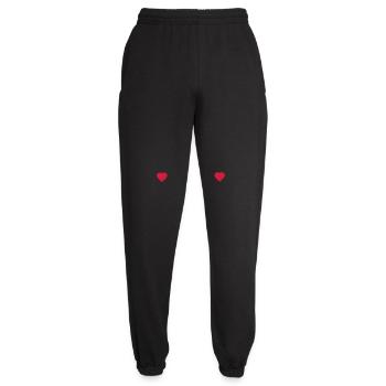 cœurs - Pantalon de jogging unisexe - noir - Devant - AI Model Female 172 light (172cm)
