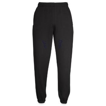 2 Katzen Essen Salami Pizza Fast Food Hunger Team - Unisex Jogginghose - Schwarz - Vorne - AI Model Female 172 light (172cm)
