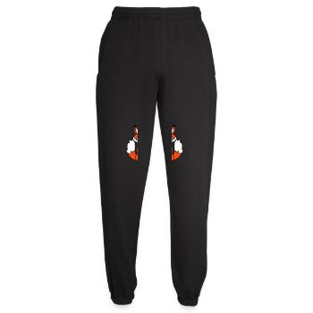 2 Foxes Friends Top Hat Men's Monocle Glasses - Unisex Joggers - black - Front - AI Model Female 172 light (172cm)