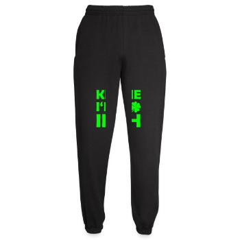Kiss Me en irlandais - Pantalon de jogging unisexe - noir - Devant - AI Model Female 172 light (172cm)