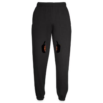 BASKETBALL mit Kopfhörern Musik zu hören - Unisex Jogginghose - Schwarz - Vorne - AI Model Female 172 light (172cm)
