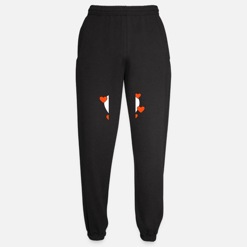 Sprechblase mit Herzen - Unisex Jogginghose - Schwarz
