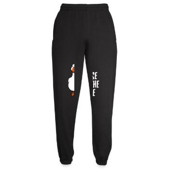 goose on the loose - Unisex Jogginghose - Schwarz - Vorne - AI Model Female 172 light (172cm)