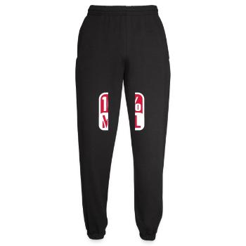 100 % Prozent Heavy Metal Musik Stempel Text Logo - Unisex Jogginghose - Schwarz - Vorne - AI Model Female 172 light (172cm)