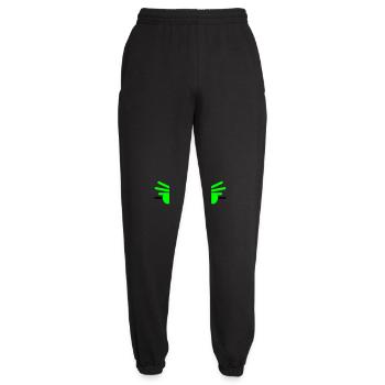 Hase versteckt sich schüchtern hinter Mauer Zaun - Unisex Jogginghose - Schwarz - Vorne - AI Model Female 172 light (172cm)