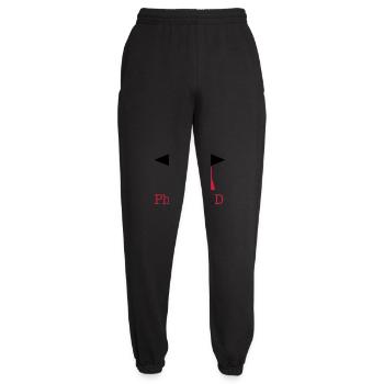 doctorate - Unisex Joggers - black - Front - AI Model Female 172 light (172cm)