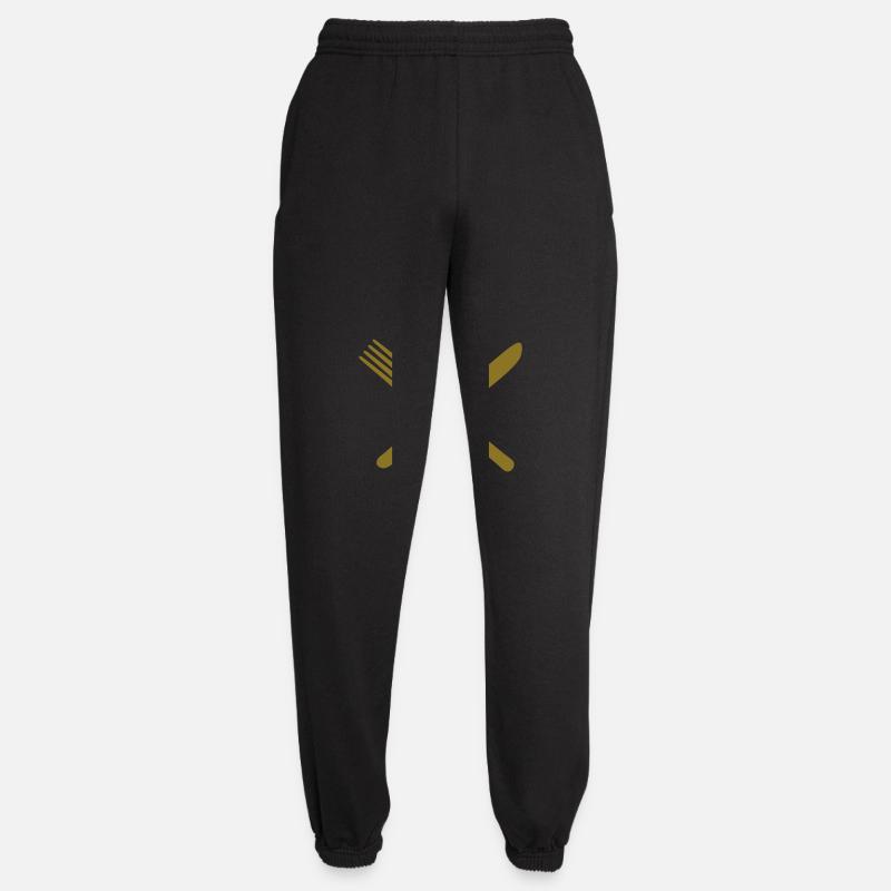 besteck gabel und messer - Unisex Jogginghose - Schwarz