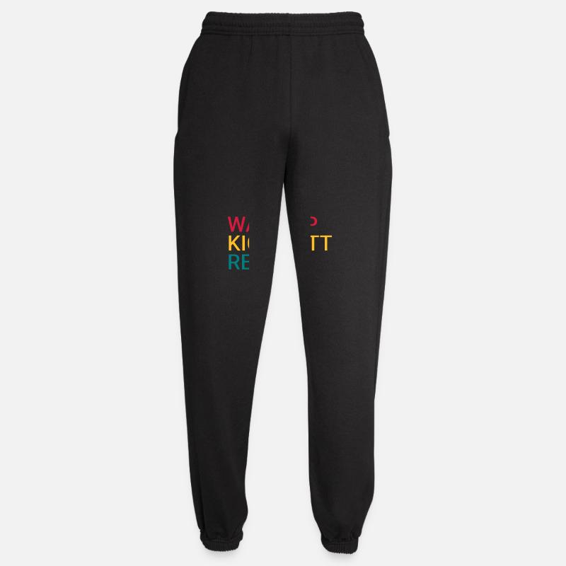 Wake up. Kick butt. Repeat - Unisex Joggers - black