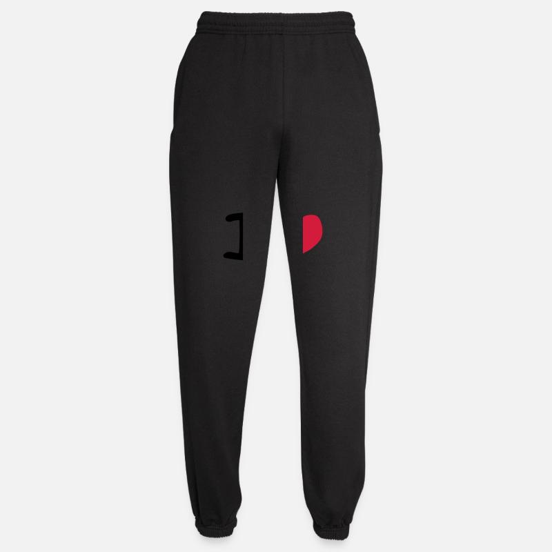 I Love - Unisex Jogginghose - Schwarz