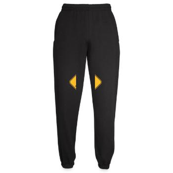yellow note danger sign warning caution - Unisex Joggers - black - Front - AI Model Female 172 light (172cm)