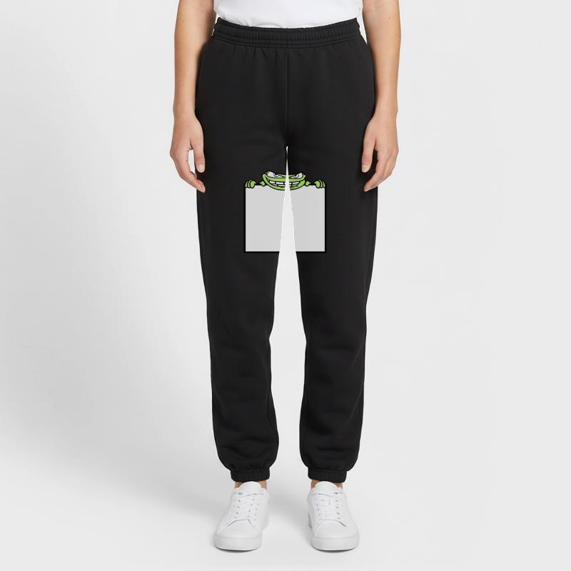 frog shield hide frame text write mau Unisex Joggers