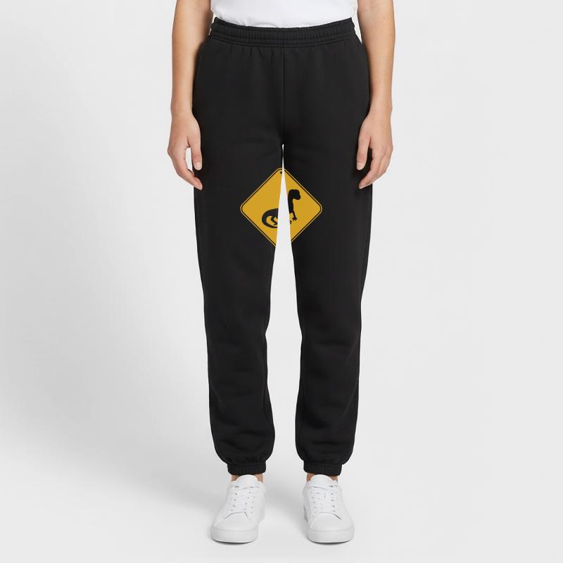 note caution warning caution shield silhouette Unisex Joggers