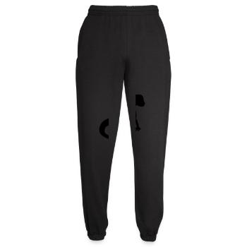 silhouette shadow lizard gecko snake - Unisex Joggers - black - Front - AI Model Female 172 light (172cm)